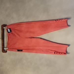 New with Tag Ethyl Melon Orange Capris Jeans Size 10 Pull on, stretch